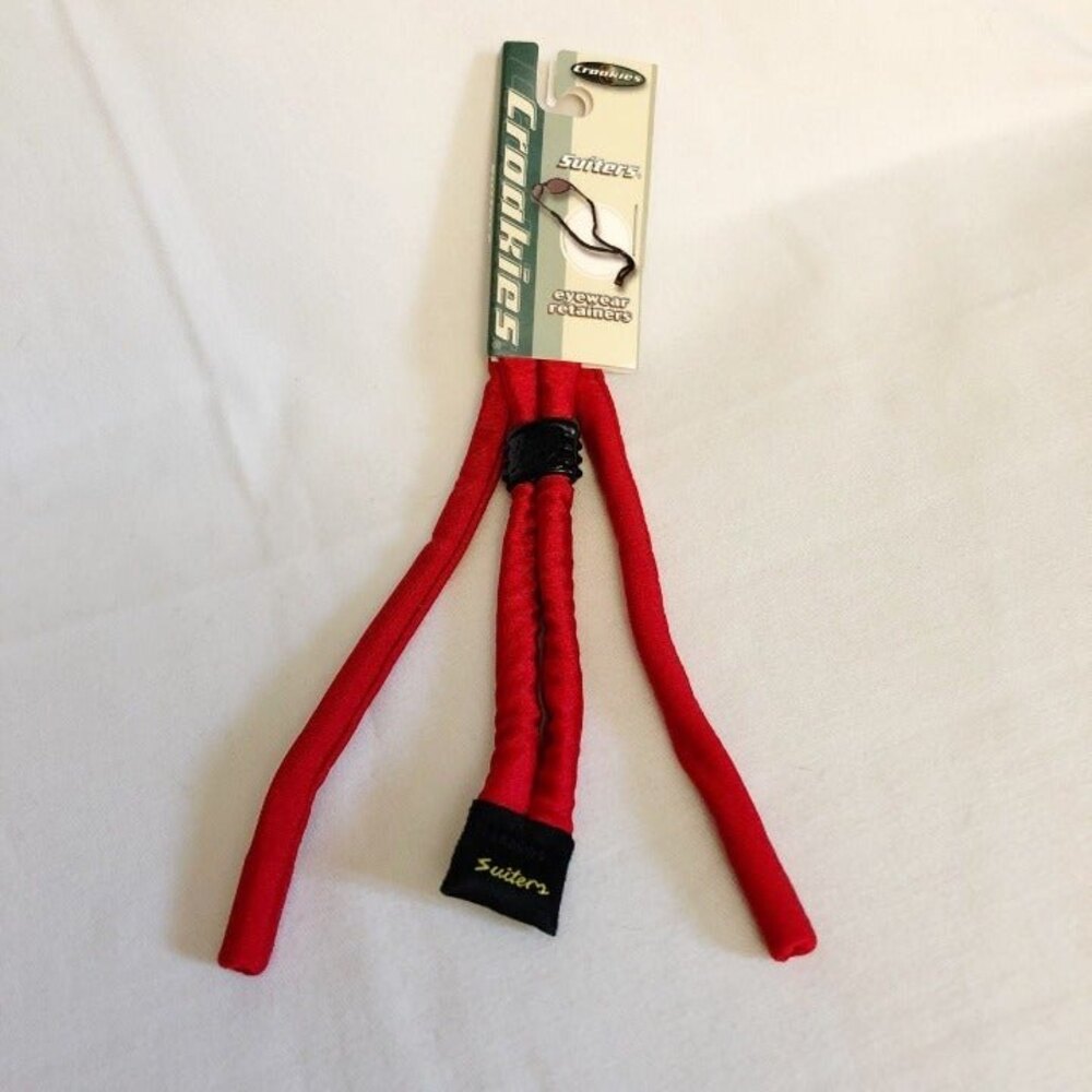 Croakies Suiters Lycra Solid Red Eyewear Retainers